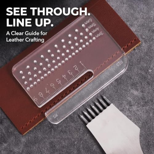 Leather Craft Punching Tools Leather Stitching Aid Plate Perforation and Protecting Leather Surface Leathercraft Accessories