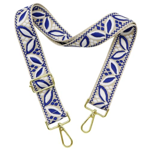 1.5" Wide Purse Strap Adjustable Replacement Gold Hardware Long Crossbody Bag Strap for Thick Shoulder Bags Canvas Handbags Straps - color: Gold hardware-310