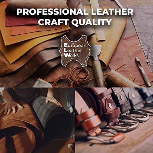 ELW Leather Blank Belt | 5-6 Oz. (2-2.4mm) Thickness | Size: 1-1/4"x72" (3.17x182cm) | Cowhide Vegetable Tanned | Full Grain Strip, Strap | Ideal for DIY Belts for Tooling, Crafting, Stamping, Dyeing - size: 1-1/4"x72"