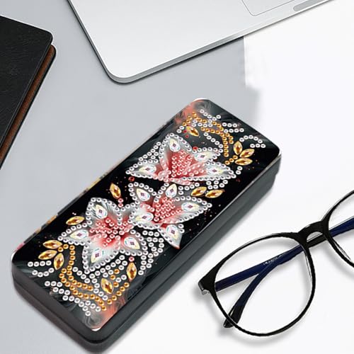 Diamond Painting Glasses Case - color: Flower 1