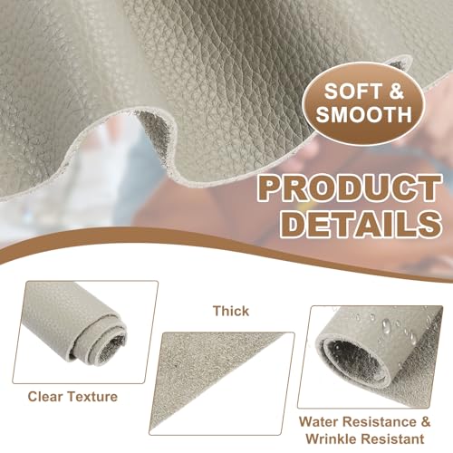 uxcell Genuine Leather Sheet, 11.8" x 11.8" Natural Distressed Cowhide Full Grain Leather Pieces, Pre Cut Sheets for Crafting, Sewing, Tooling, Sheath Making, Gray - color: Gray