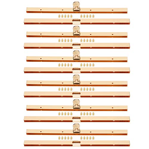 6Pcs Metal Purse Frame Wallet Clasp Iron Kiss Clasp Lock Purse Wallet Frame Bar Leather Bag Clip for Purse Wallet Bag Making(Golden) - color: Golden
