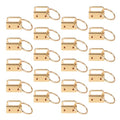 20 PCS Keychain Wristlet Hardware Set, 1 Inch Key Fob with Rings for DIY Bag Webbing, Lanyard & Wrist Strap Making Supplies (20pcs-Light Gold) - color: 20pcs-Light gold