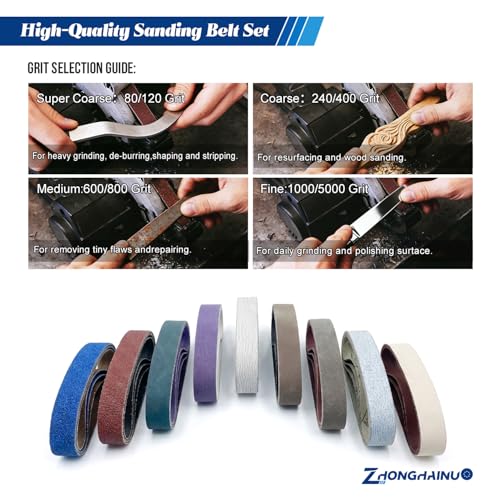 24 Pcs 240 Grit 1/2" x 12" Replacement Sharpening Belts for Work Sharp Knife & Tool Sharpeners (WSKTS, WSKTS-KT, Mk.1, Mk.2) - size: 1/2x12 inch, style: 240Grit 24 PCS