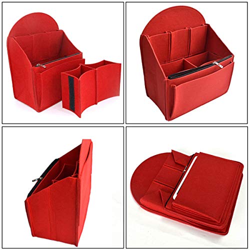 VANCORE Felt Backpack Organizer Insert for Rucksack Handbag Shoulder Bag (Red,Small) - color: Red, size: Small