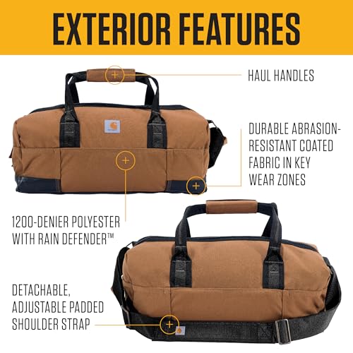 Carhartt Utility 35L Duffel Gravel | Classic Duffels, Heavy-Duty Bag for Jobsite, Gym, & Travel - color: Gravel, style: 35l