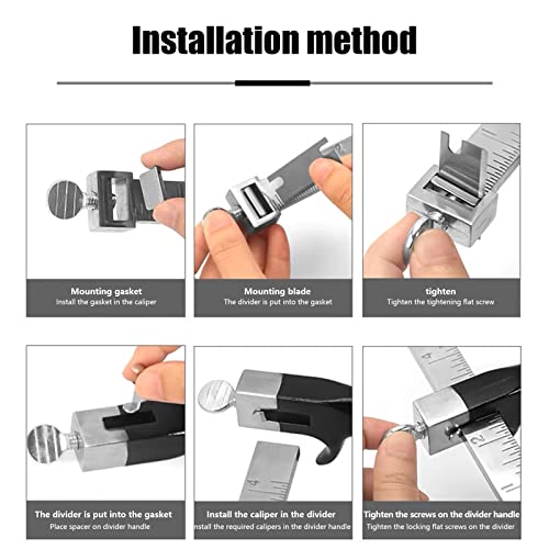 Leather Strap Cutter, Aluminum Handle Belt Craft Splitter Skiver Paring Machine Skiving Tool Draw Gauge Leather Craft Splitter with 3 Blade