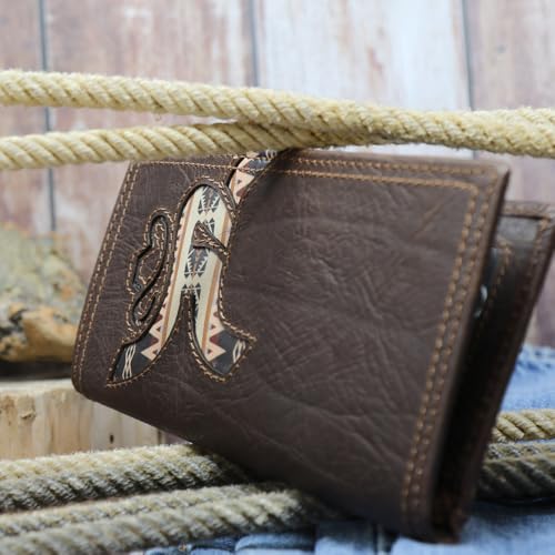 HOOEY Trap Roughy Rodeo Wallet (Brown/Aztec) - color: Trap -- Brown/Aztec