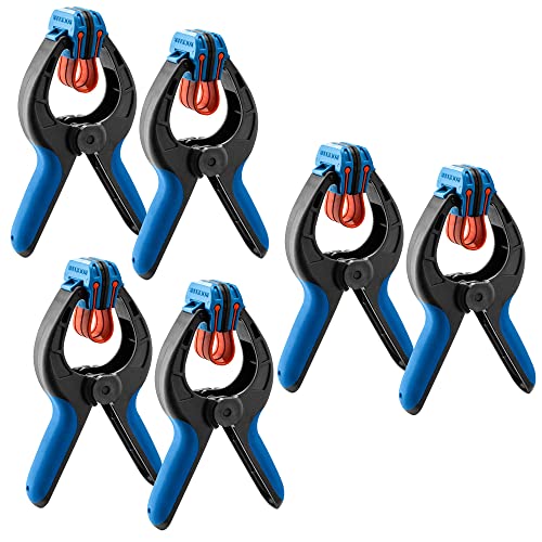 Rockler Bandy Spring Clamps (3-Pair) One-Handed Nylon Clamp Set | Spring Clamps – Fast One-Handed Clamping – Nylon Clamps – Fiberglass Reinforced – 3-Pair Set - size: 3PACK-Medium
