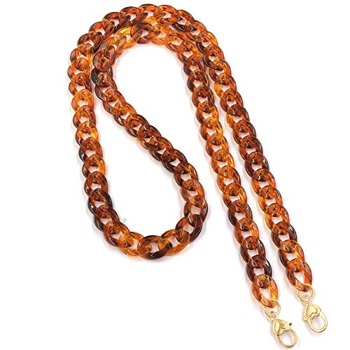 Aumey Clear White Black Brown Acrylic Chain Clutch Purse Strap Handles Bag Handbag Purse Replacement Chains 40 Inches - color: Twilight