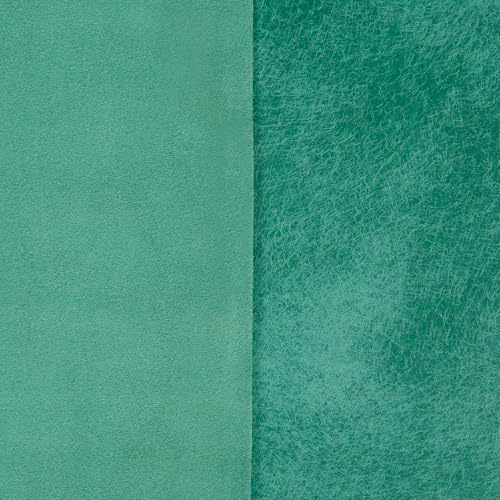 Eren's Leather Goods Pueblo Leather Sheets for Crafts, Full Grain Cowhide Tooling Leather Pieces (Aqua Green, 12"x24") - color: Aqua Green, size: 12"x24"