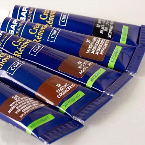 SAPHIR Beauté du Cuir Renovating Cream 25 ml - Professional Leather Repair & Color Restoration Cream - color: Burgundi
