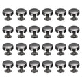 uxcell 24 Pcs Flat Head Button Stud 12mm Screw Back Rivets Stud Set Round Purse Feet Metal Studs Rivet Nailhead Buckle Button Rivet for DIY Leather Crafts Belt Strap, Black - color: Black, size: 12mm