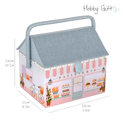 Hobby Gift Patisserie Sewing Box - color: Patisserie, size: 11.4 x 8.4 x 10"