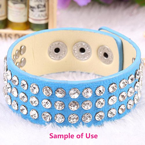 100 Sets Cz Colorful Crystal Rivets Silver Color Spots Studs Double Cap for DIY Leather-Craft (Monata, 8MM) - color: Monata, size: 8MM