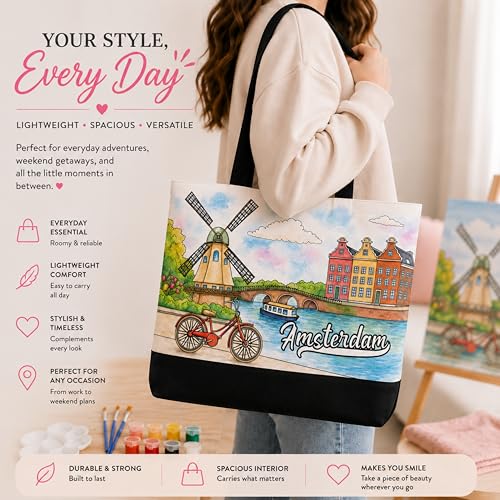 Atellya 70 pcs (10 Set) Pre Drawn Canvas Bags Set Paint and Sip Kit for Adults Painting, Paint and Sip Kit for Adults, DIY Party Women, DIY Crafts for Adults, DIY Large Tote Bags Making Kit