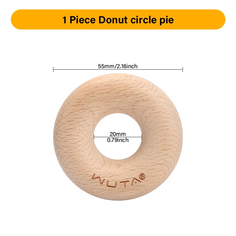 WUTA Wood Leather Edge Burnisher Leather Polished Grinding Set Updated Smooth Grooves Leather Edge Slicker Leathercraft Tools(Doughnut) - color: 2 nd, size: 1 Pack Doughnut