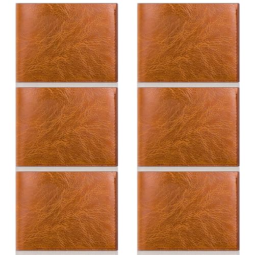 Sotiff 12 Pcs Leather Wallets Bulk for Men Laser Engraving,Khaki - color: Khaki