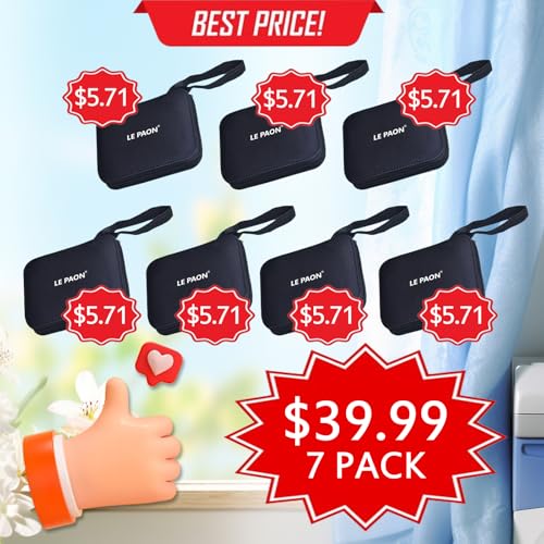 Sewing Kit with Case Portable Sewing Supplies for Home Traveler, Adults, Beginner, Emergency, Contains 18 Sewing Thread, Scissors, Needles, Measure etc,Black(7 Pack) - color: Black, size: 7 Pack