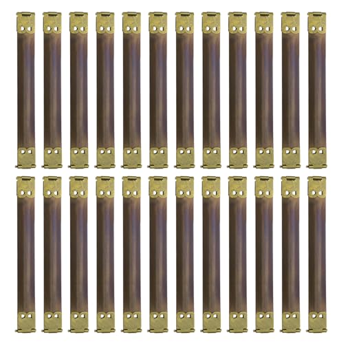 uxcell 24Pcs Metal Internal Flex Frame, 12cm/4.7" Coin Purse Frame Handbag Hinges Clip for Wallet Bag DIY Craft Sewing Purse Making, Bronze - size: 4.7"