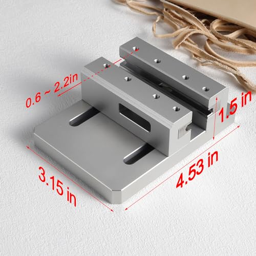 Leather Edge Trimmer for Belts and Straps, Adjustable Desktop Leather Edge Beveler Tool, Aluminum Leather Edger Machine for 3.5-4.5mm Thick Leather, DIY Leathercraft Belt Strap Finishing | Professional Edge Finishing - color: Small(3.5-4.5mm)