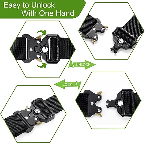 CooBigo 3/4 Inch Metal Tactical Duty Belt Buckle Replacement, 2 Pack Metal Buckle Clip for Tactical Dog Collar, Tactical Vest, Backpack Strap, Paracord Bracelets Buckle Clips Accessories Black - color: A: 3/4" Black 2pcs
