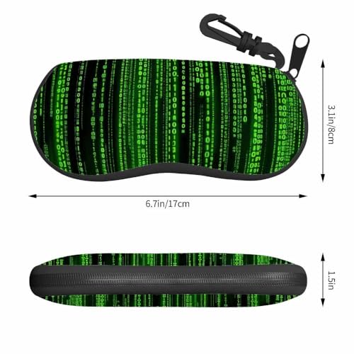 IBILIU Eyeglasses Case Circuit Board Ultra Light Neoprene Sunglasses Case,Soft Reading Glasses Case For Women Men - color: Tech Code