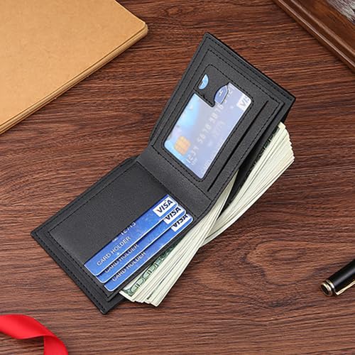 Slim Wallet for Men with Money Clip, Minimalist Wallet with Zipper, Bifold Mens Wallets with Credit Card Holder, PU Leather Men's Wallet with Coin Purse, Carteras Para Hombres (Black d) - color: Black d