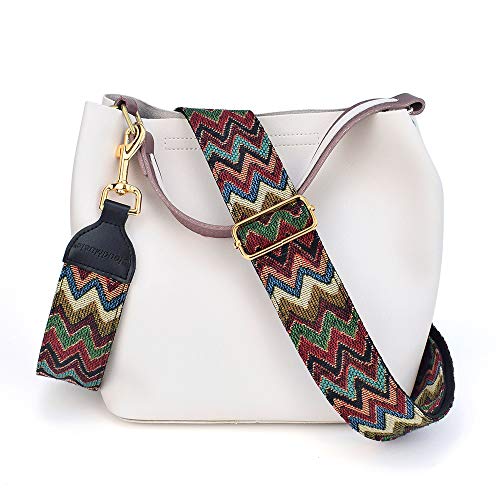 CLOUDMUSIC Handbag Strap Replacement Shoulder Crossbody Strap Purse Strap for Women Girls - color: Colorful Waves