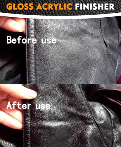 Colorful 2.5oz Gloss Acrylic Leather Finisher for Leather Projects | Premium leather paint for bags, wallets, jackets, shoes, and DIY crafts. Waterproof, flexible, durable, and long-lasting. - color: Gloss
