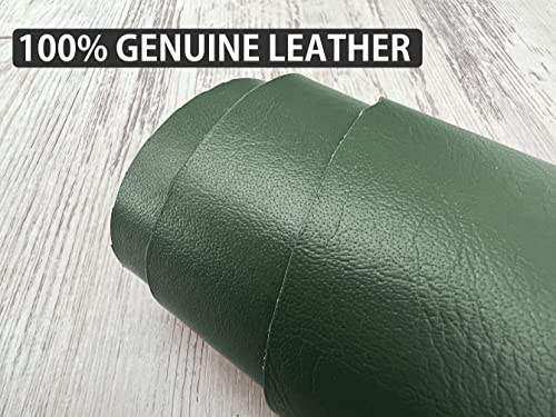 Dark Green 36x36 Inch Genuine Leather Pieces Real Cowhide Full Grain Sheets for Crafting Leatherworking Leathercraft Repair Crafts Offcuts TPS13526 - color: 1 Piece of 36x36 Inch (Dark Green)