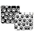 2Pcs PU Leather Small Squeeze Coin Purse Pouch Mini coin Bag Unique And Cute Wallet Cosmetic Bags Change Bag For Women Girls Men Black and white paw prints - color: Black and white paw prints