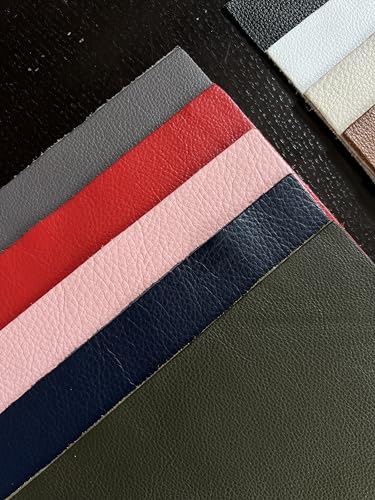 Natural Grain Cow Leathers: 12'' x 12'' Pre-Cut Leather Pieces (Gray, 1 Piece) - color: Gray, size: 1 Piece