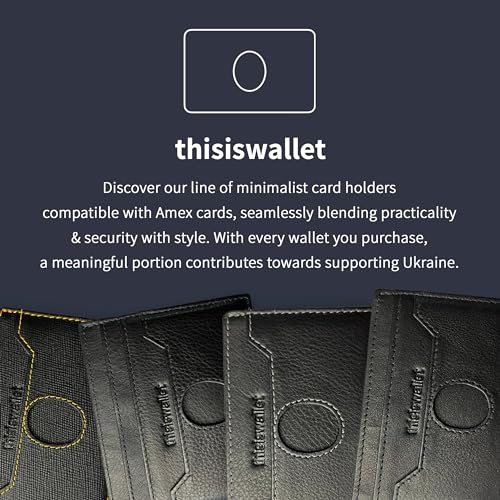 6 Card Minimalist Wallet for Men & Women - Genuine Leather Ultra Thin Black Credit Card Holder - Compatible with Amex Cards - style: 6-card Minimalist Wallet