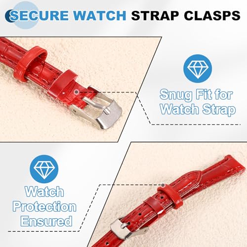 HARFINGTON Leather Watch Band Loops Replacement Watch Strap Holder Retainer Wristwatch Strap Fastener Rings for Wristband - color: Blue, size: 16mm