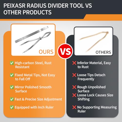 16-inch Radius Divider Tool Scribing Compass for Wood Leather Metal Marking - size: 16inch-1PCS