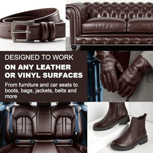 STARTSO WORLD Leather Recoloring Balm, Dark Brown Leather Repair Kit for Furniture, Leather Dye, Leather Color Restorer for Couches, Leather Couch Paint | Repair, Restore Faded & Scratched Leather - color: Dark Brown, size: Leather Recoloring Balm