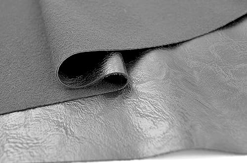 1 Yards 54" x 36" Black Faux Leather Fabric Distressed Crazy Horse Soft Fake Leather Fabric by The Yard Black Upholstery Vinyl for Sofa Bags Chairs Car Seats DIY Crafts - color: Black (Crazy Horse Soft), size: 1yard (54''x36'')