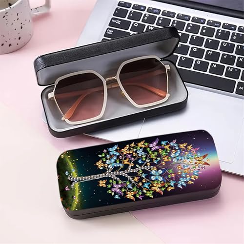 DIZAKIM 1pcs 5d Diamond Art Kits for Adults Small Diamond Painting Kit Gem Art Paint by Diamonds Dots Eyeglasses Case DIY for Beginner Women (#4) - color: #4