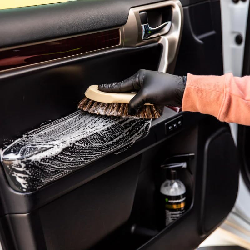 Voodoo Ride® Horsehair Brush - Long Bristle Leather Cleaning Brush, Extra Soft Bristles, Ideal for Natural and Synthetic Leather, Gently Removes Stains and Dirt