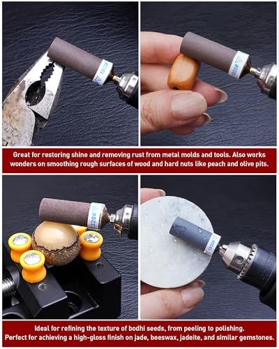 Sanding Drums Set for Dremel Rotary Tool (20Pcs-Mixed Grits) - style: 600 800 1000 1200 Grit