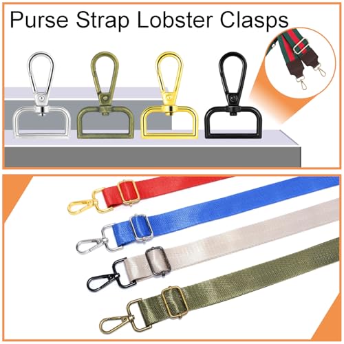 1 Inch Metal Swivel Snap Hooks, 6 Pack Lobster Claw Clasps for Keychains Purse Hardware Bag Making Lanyard Hooks(Silver) - color: 6pcs Silver