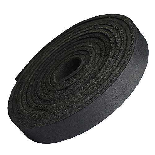 (TM) Genuine Leather Strap Leather Strip 1/2 Inch Wide and 72 Inches Long, Black - color: Black, size: 1/2inches_2yards