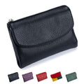 Nsciyise Premium Leather Wallet for Women, Black | Multi-Slot Card Holder, RFID Blocking Protection, ID Window, Zipper Coin Purse, Trifold Genuine Cowhide - color: Black