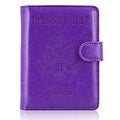 Passport Holder Cover, ACdream Protective Premium Leather RFID Blocking Wallet Travel Case for Passport/Credit Card/Air Ticket, - color: Purple