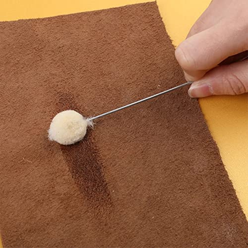 100 Pcs Wool Daubers, Leather Dye Applicator Brushes for Crafts | Soft wool head, Strong absorption for even dye distribution, Comfortable handle for precise control