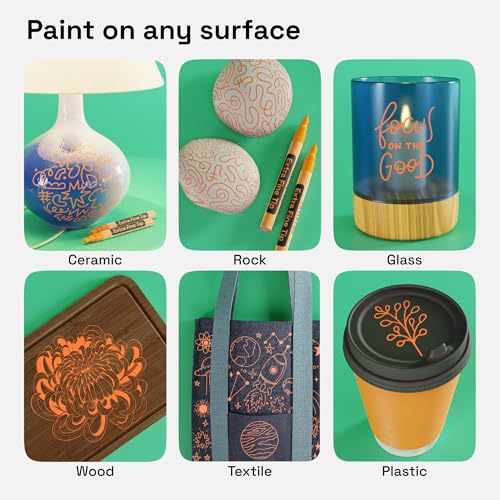 ARTISTRO Orange Acrylic Paint Markers - 0.7mm Extra Fine-Tip - Set of 2 - color: Orange