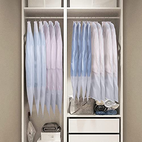 Zilink Clear Garment Bags Suit Bag for Closet Storage 43 in, 10 Pack - size: 43"-10pcs