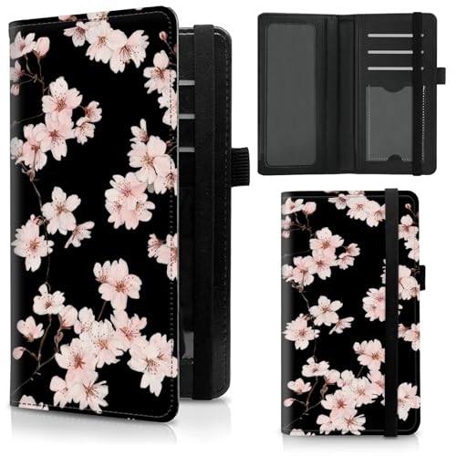 Checkbook Cover for Duplicate Checks,Slim Durable RFID Blocking Checkbook Credit Card Holder for Personal and Business Checks-Beautiful Plum Blossoms - color: Beautiful Plum Blossoms