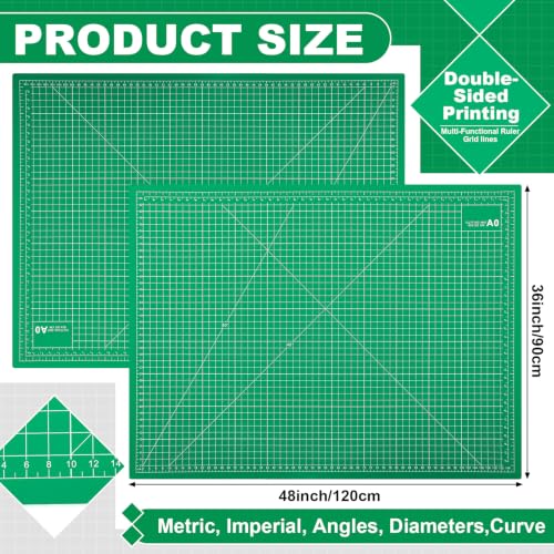 Pangda 1 Pcs 36 x 48 in Large Self Healing Cutting Mat for Sewing, Light - color: Light Green, size: 48"L x 35.8"W, style: White Core